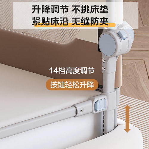 baby床围栏宝宝防护栏婴儿防掉床边挡板折叠儿童便捷护栏一面单侧 - 图2