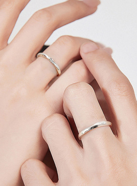 法国george melis范琦莫比乌斯共度爱河情侣对戒s925银小众轻