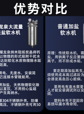 大流量家用无盐软水机除水垢