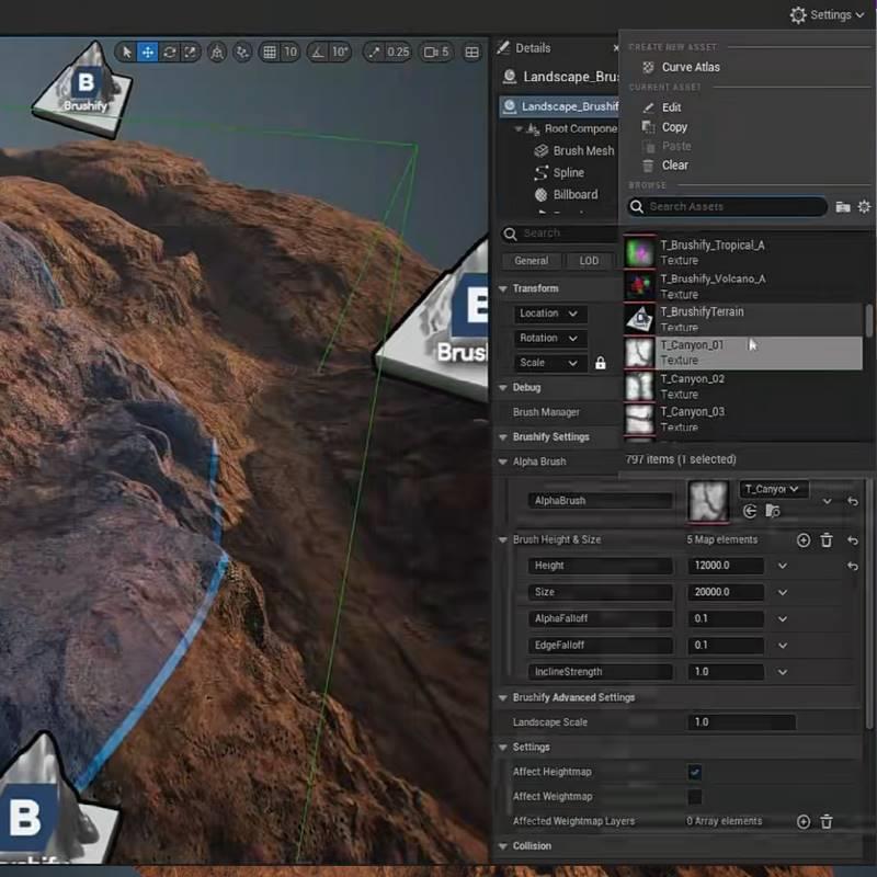 UE5虚幻地编地形智能笔刷工具Brushify SmartBrush System 4 - 图1
