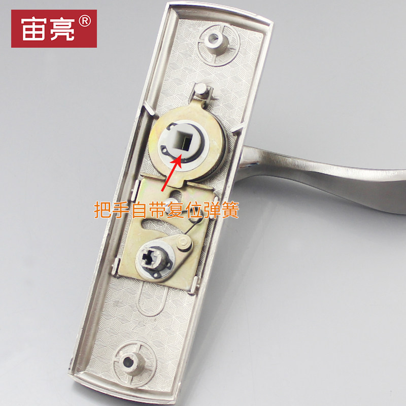孔距140单舌门锁小50单舌静音铜岔口防插卡卧室木门单舌锁把手锁_虎窝淘