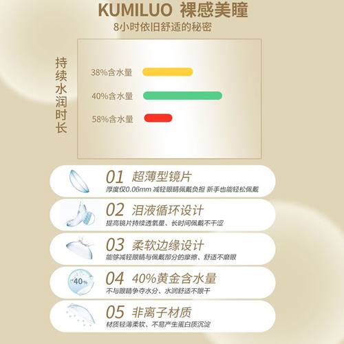 kumiluo【店铺火爆款】粉色美瞳半年抛伪混血彩色隐形眼镜正品AXO - 图2