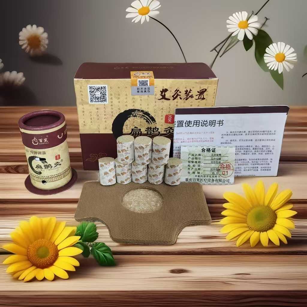 重庆百笑灸扁鹊灸艾灸装置BX-C002型8柱8胶布1艾筒盒扁鹊灸艾柱zp - 图0