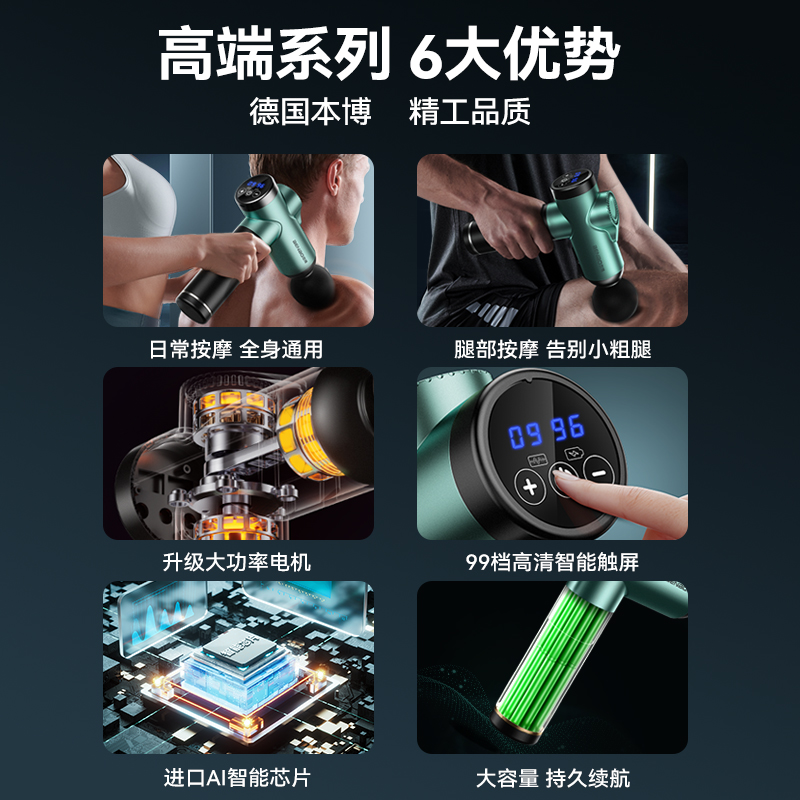 德国本博筋膜枪肌肉放松仪按摩器 本博爵贝按摩枪