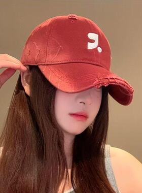 韩国ins潮牌水洗做旧破洞棒球帽