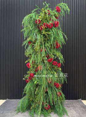 森系婚礼现场布置仿真花