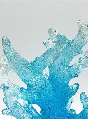 创意玄关电视柜珊瑚透明树脂摆件办公桌客厅家居软装工艺品雕塑