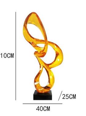 透明仿琉璃工艺品简约现代时尚家居会所抽象雕塑陈设品摆件