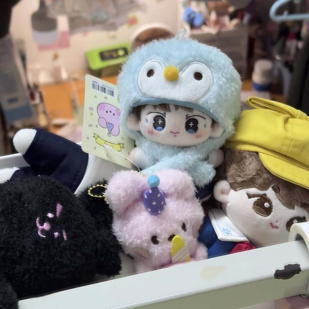 小动物系列“小企鹅”可爱帽子口水兜 5cm 棉花娃娃公仔换装配饰,淘宝优惠券,粉丝福利购,淘宝优惠卷