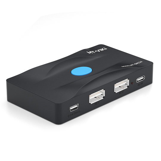 迈拓维矩 USB打印机两台电脑共用键盘鼠标共享器4口二进四出网络分线器1分2切换器一拖二usb扩展分配器