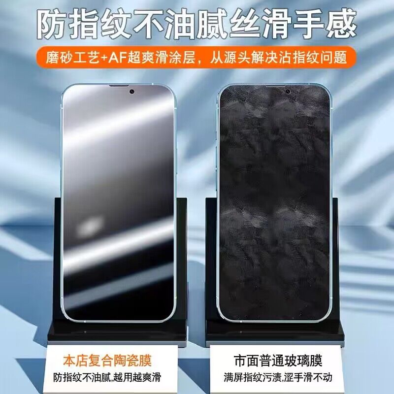 适用苹果13/14Pro陶瓷钢化膜iphone14Promax防窥12por磨砂11Mini新款xr手机xs防窥膜8Plus全屏防偷窥7p软膜X - 图2