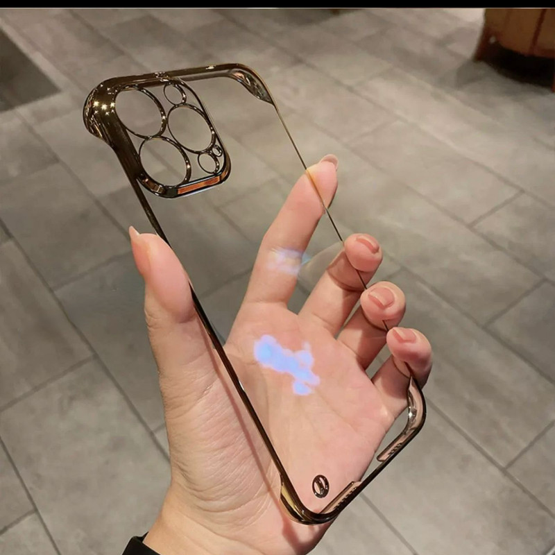 透明无边框适用苹果14promax感镜头 碧春寒数码配件手机保护套/壳