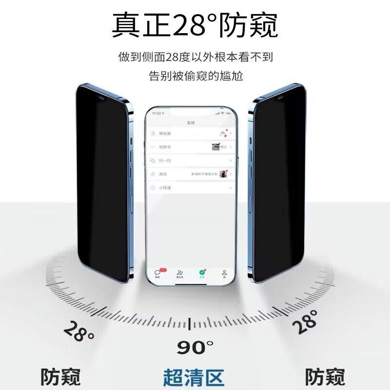 苹果14陶瓷iphone14pro防窥膜听筒 碧春寒数码配件手机贴膜