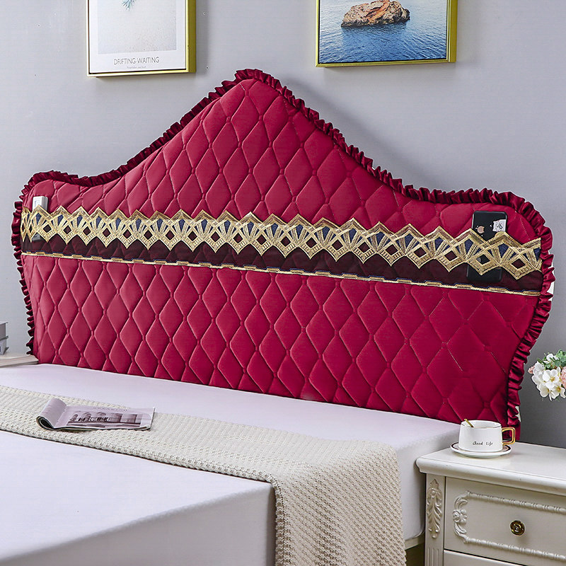 定做床头罩欧式韩式夹棉简约加厚弹力布异形新款防尘罩全包半包,淘宝优惠券,粉丝福利购,淘宝优惠卷