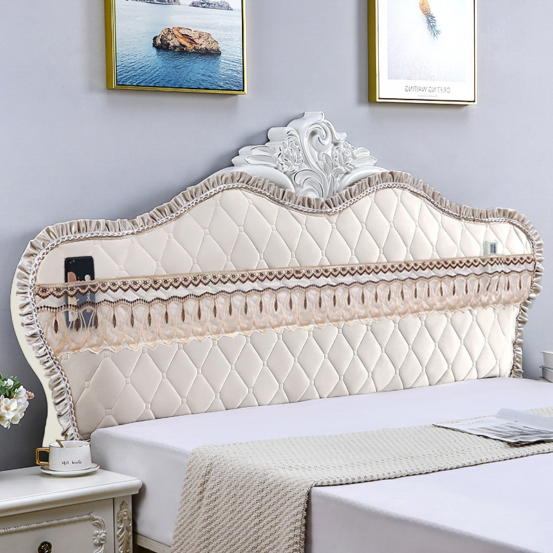 定做床头罩欧式韩式夹棉简约加厚弹力布异形新款防尘罩全包半包,淘宝优惠券,粉丝福利购,淘宝优惠卷