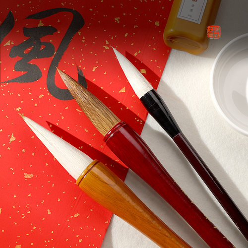 鸿猷文房对联专用笔大毛笔书法专用斗笔春节写福字提斗兼毫大楷宣笔写单字用的大号单支抓笔硬毫狼毫春联泾县 - 图1