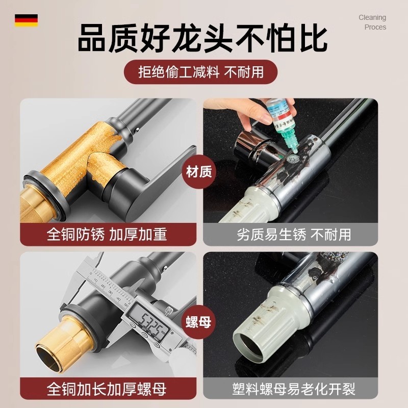 厨房专用冷热水龙头花洒两用全铜洗菜盆池防喷溅万向旋转家用,淘宝优惠券,粉丝福利购,淘宝优惠卷