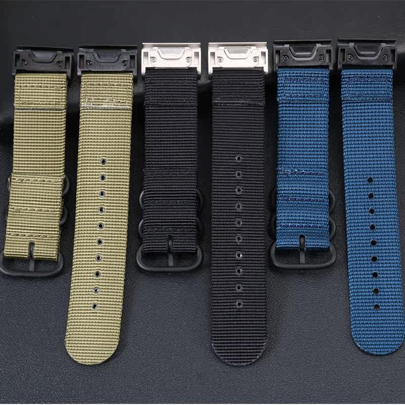 厚款帆布尼龙适配佳明飞耐时表带 馥茜配件