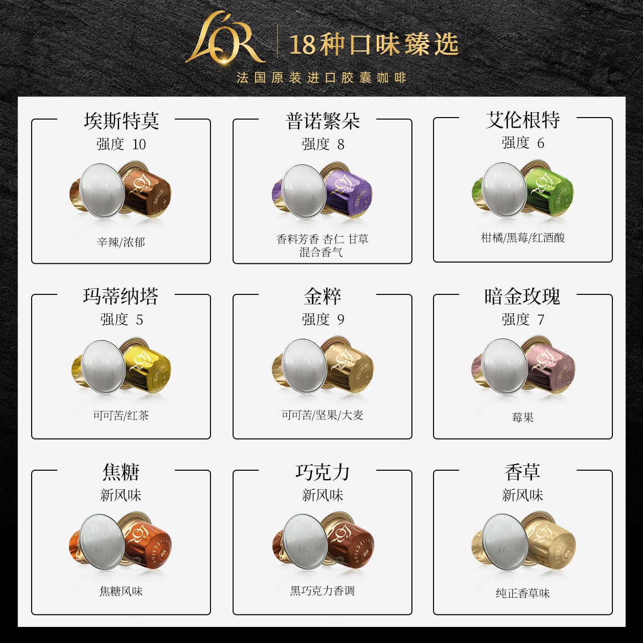 【新鲜效期】Lungo系列-进口L′or胶囊黑咖啡4盒/40粒 2种甄选！ - 图2