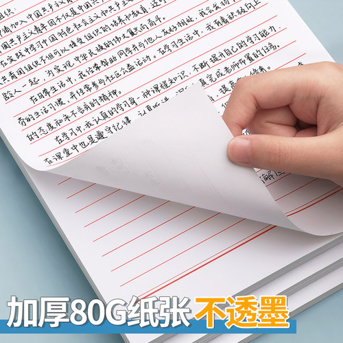 信纸稿纸信笺纸信签纸入团申请志愿书信稿纸专用纸大学生用手写信入党党员材料草稿本红格横格横线红色a4信封 - 图2