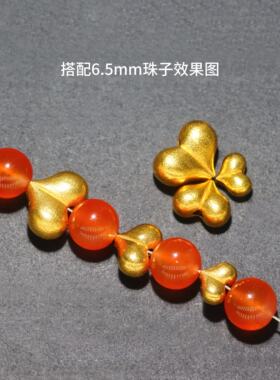 18k金配件屁桃爱心隔珠心形