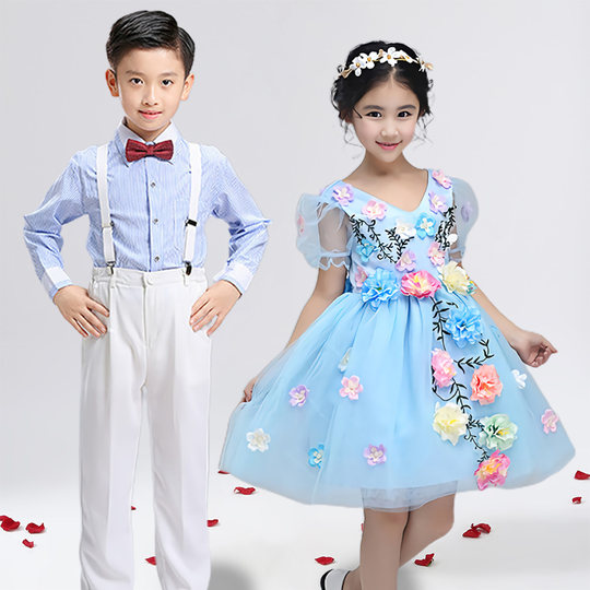 Kinderkleid Sommer Laufsteg Performance Blumenfeentanz