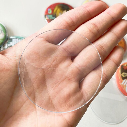 58mm吧唧透明防摔保护套75mm吧唧圆形徽章挂件动漫周边谷子防护收纳套托扎痛包防刮袋展示套防尘高透加厚高清 - 图2