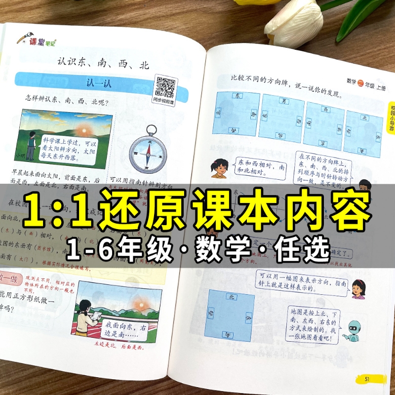 2025新课堂笔记上册一二三四五六语文数学英语课本同步人教版教材预习小学三3年级黄冈学霸随堂教材全解新版起点语数英6年级科学 - 图0