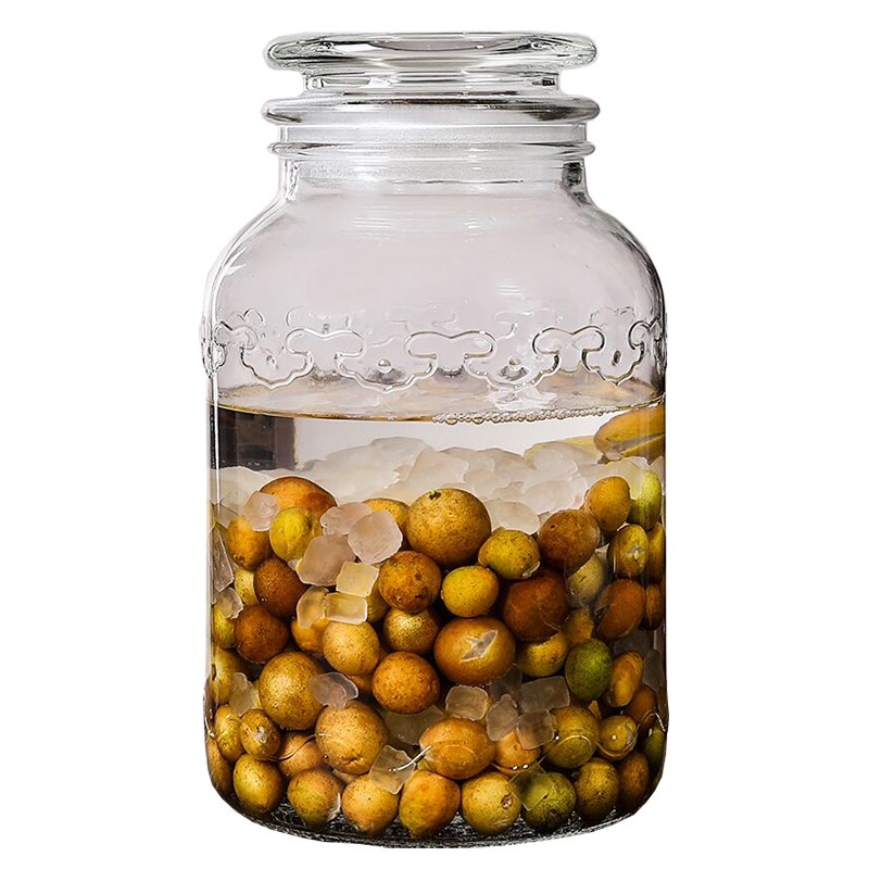 Frosted mouth wine glass f glass bottle household sealed wine tank wine jar special 10 catties 20 catties 60 wine bottle