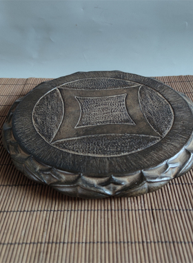 天然青石雕刻g荷花壶承茶托宝贝底座民俗怀旧工艺雅居茶舍实用收