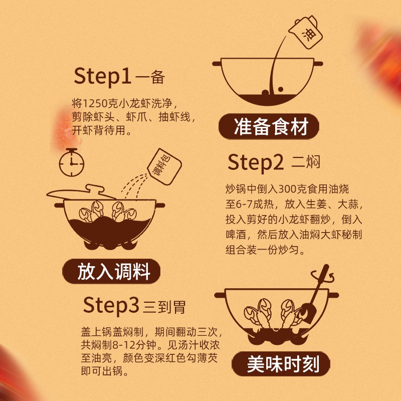 晓飞歌油焖大虾268g香辣麻辣蒜蓉十三香小龙虾调料商用餐饮批发,淘宝优惠券,粉丝福利购,淘宝优惠卷