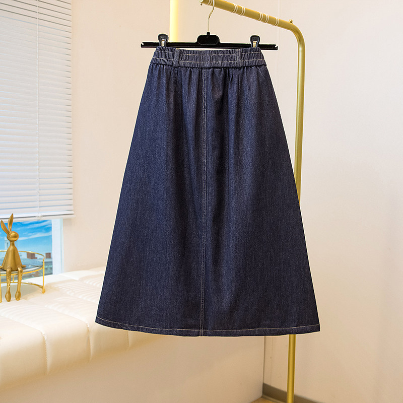 胖MM遮肉显瘦牛仔半身裙女2026春季新款通勤风简约垂感百搭A字裙,淘宝优惠券,粉丝福利购,淘宝优惠卷