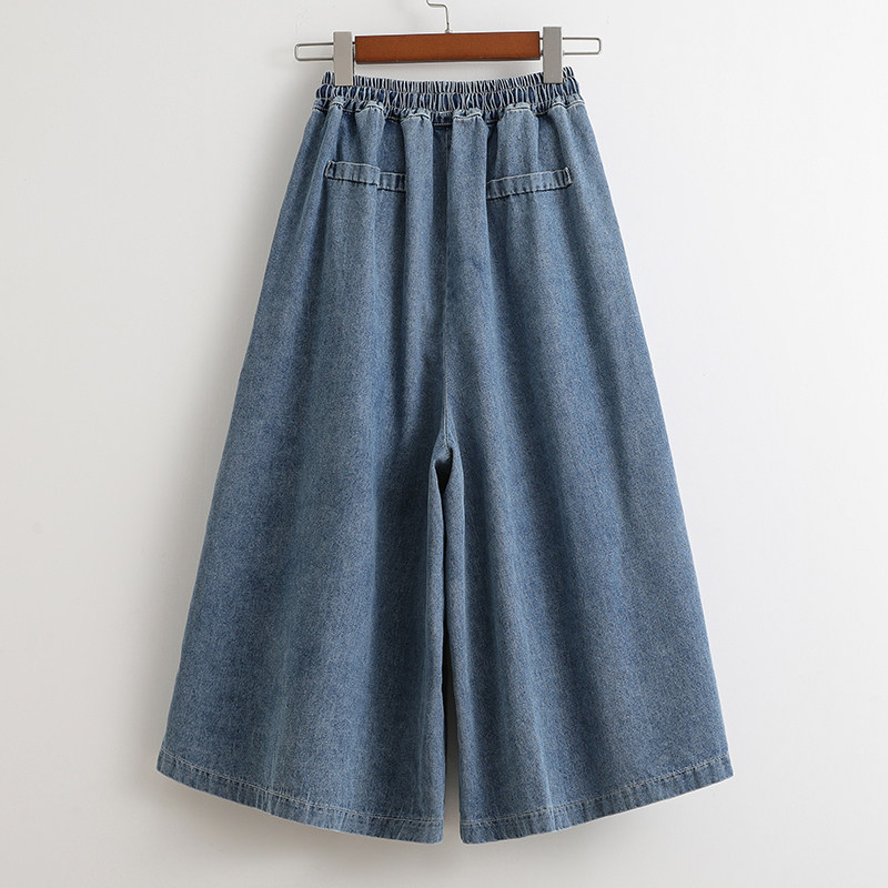 2022年夏季新款七分裤裙宽松牛仔裤 秋伊梵牛仔裤