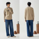 The same style for shopping mall Semir pullover men's 2023 autumn new striped shirt collar fashion fake two-piece top