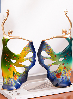 全铜雀舞者摆件客厅摆件现代