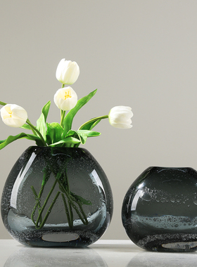 气泡玄关琉璃花瓶摆件极简