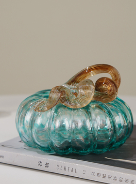 琉璃南瓜彩色艺术摆件现代简约