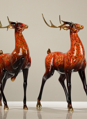 锦瑟铜送礼新中式玄关铜制摆件