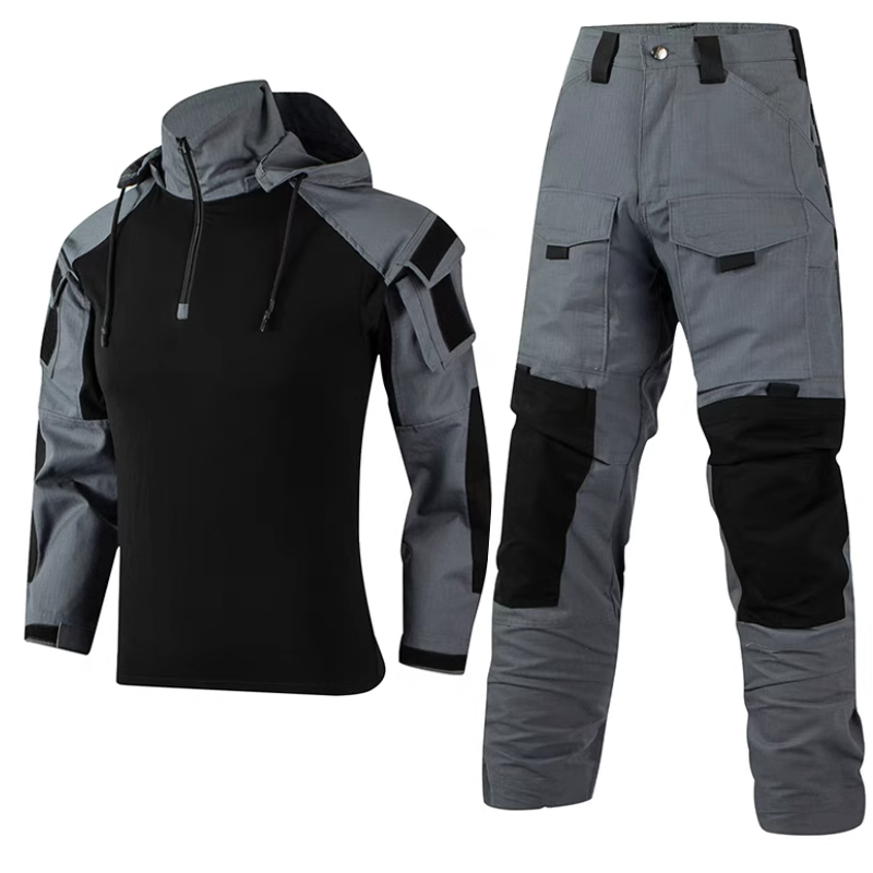 龙甲蛙服战术套装强袭黑灰色作训服战术衣服 - 图3