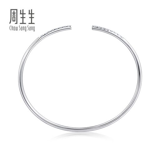 PROMESSA周生生DAILY LUXE系列手饰18K金钻石手镯89955K - 图3