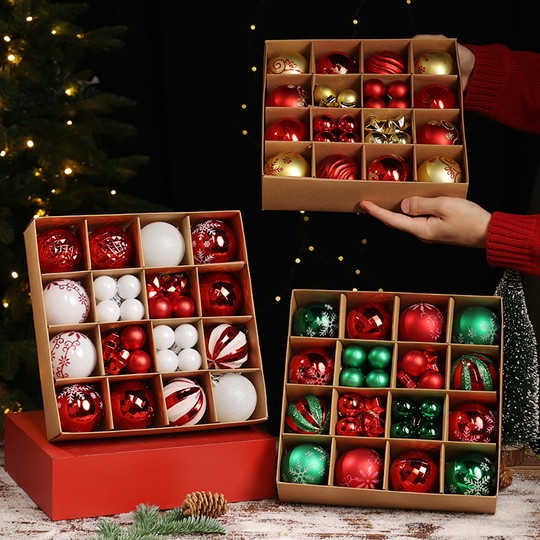 圣诞节装饰品圣诞球挂件44个场景布置吊饰挂饰圣诞树挂件节日装扮