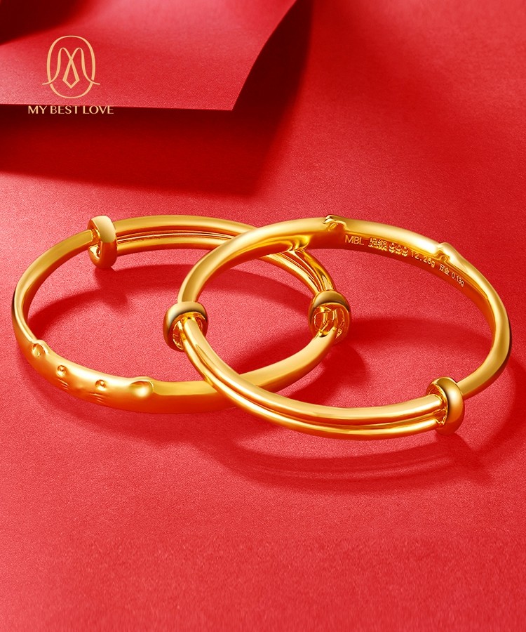 宝宝子包银长命锁首饰满月黄金手镯 mybestlove手镯