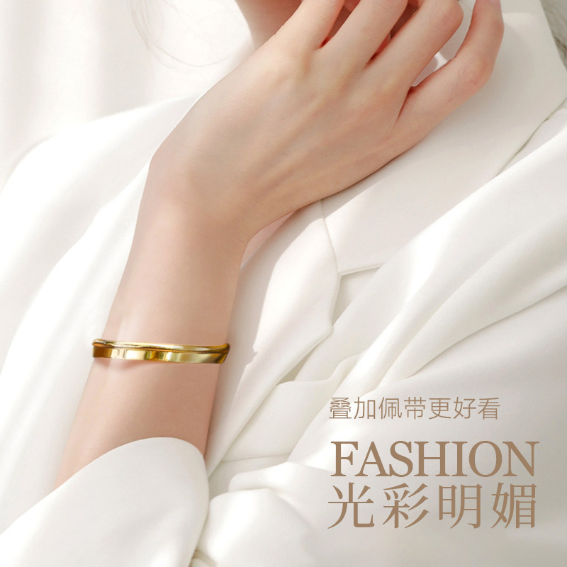 金包纯金足金999纯银首饰女银手镯 mybestlove手镯
