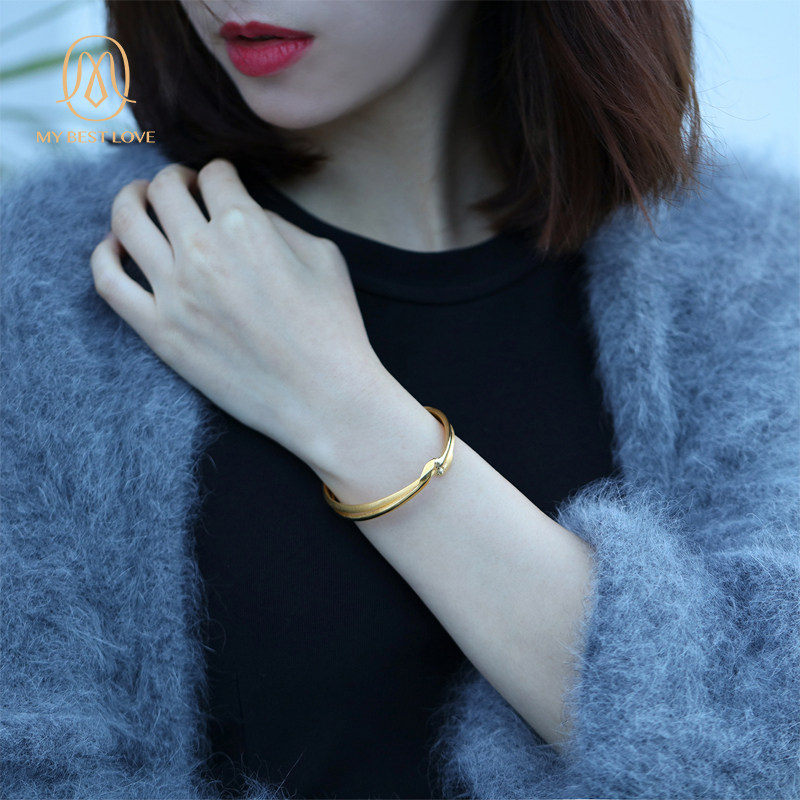 金包银女黄金首饰足金包不掉色手镯 mybestlove手镯