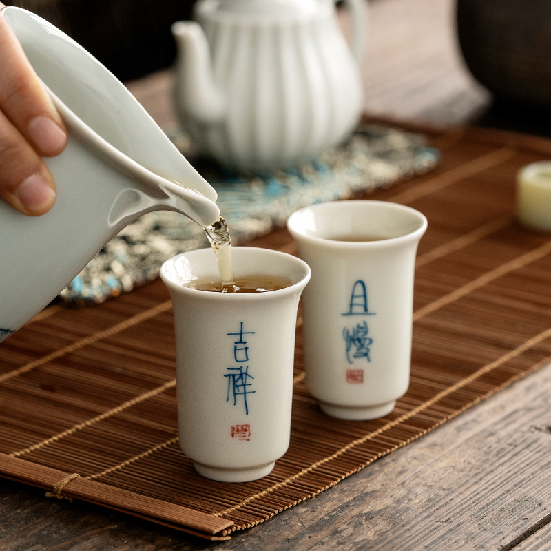 景德镇手绘小茶杯闻香杯日式复古小号功夫茶盏个人专用品茗杯单杯 - 图2