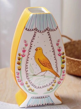 西象  王尔德夜莺与玫瑰之歌浪漫小调陶瓷花瓶