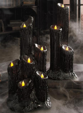 独立站万圣节新品Melting Candle Cluster蜡烛簇树脂烛台树丛摆件