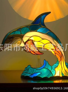 新款魔幻神奇动物led灯创意usb插头树脂雕像发光独角兽摆件