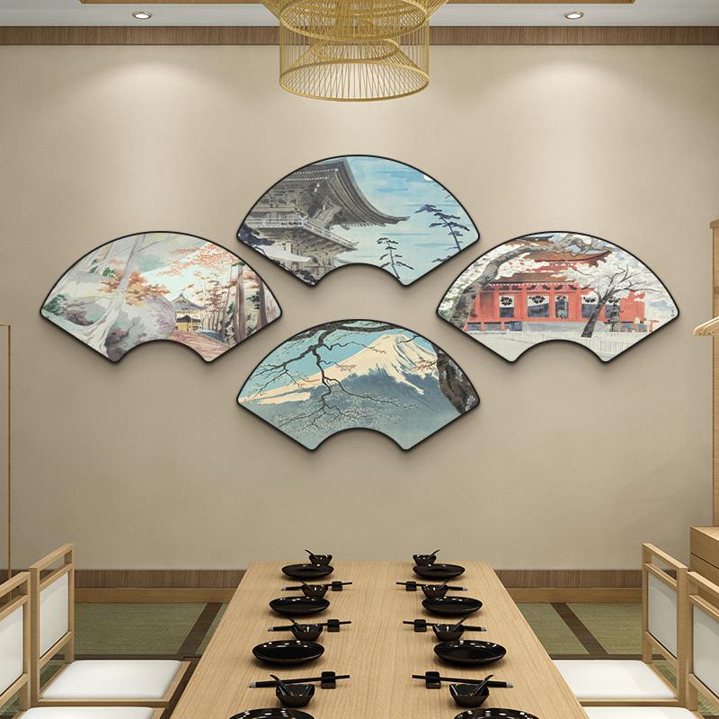 浮世绘装饰画日式扇形餐馆壁画寿司店背景墙装饰神奈川冲浪里挂画 - 图2