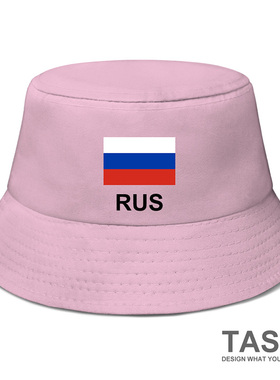 俄罗斯Russia国家足球运动遮阳帽渔夫帽男女生防晒帽帽子设 无界